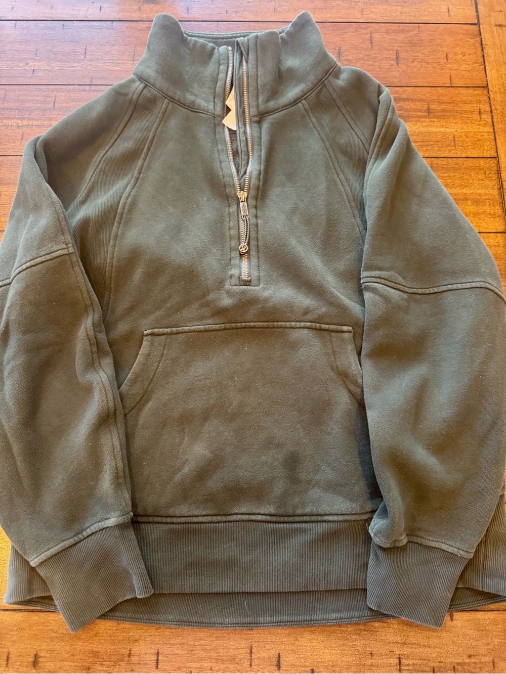 Lululemon Scuba Oversized Funnel Neck Half Zip Long Dark Forest XS/S - Picture 4 of 6